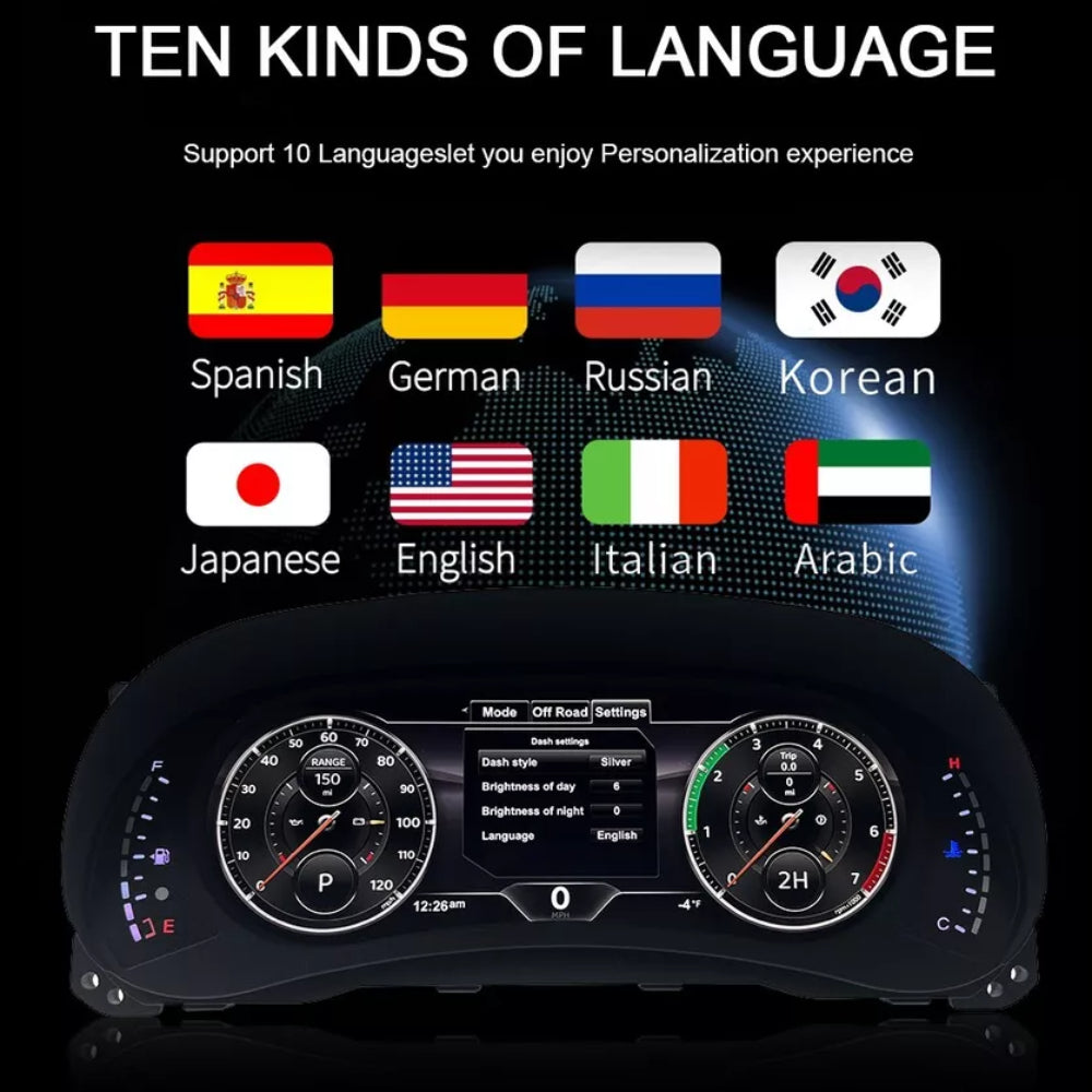 12.3" LCD Digital Dashboard Cluster For Lexus RX 2016-2021 Car Panel Speedometer Virtual Cockpit