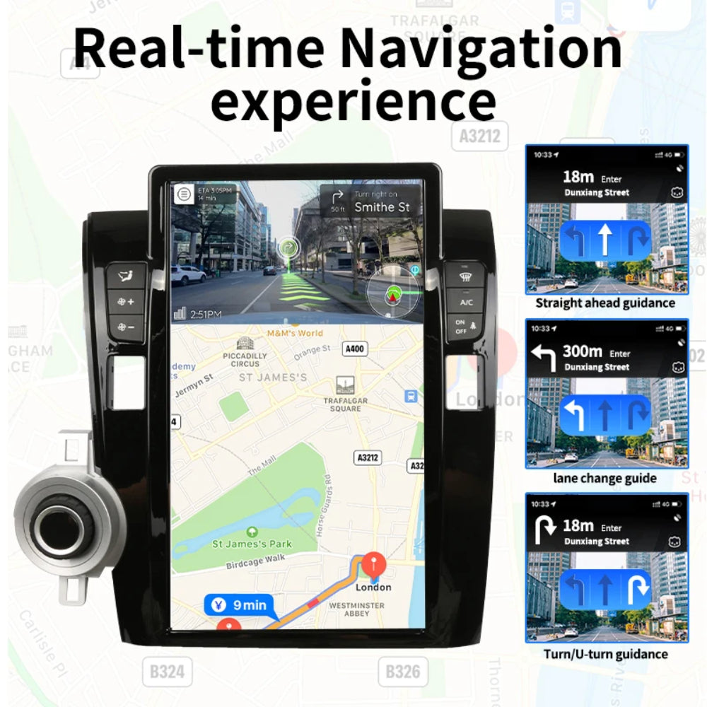 13.6" Qualcomm For Toyota Tundra 2007-2013 Car Radio Stereo Carplay Upgrade Tesla Style Screen Android Auto GPS Navigation Multimedia Player