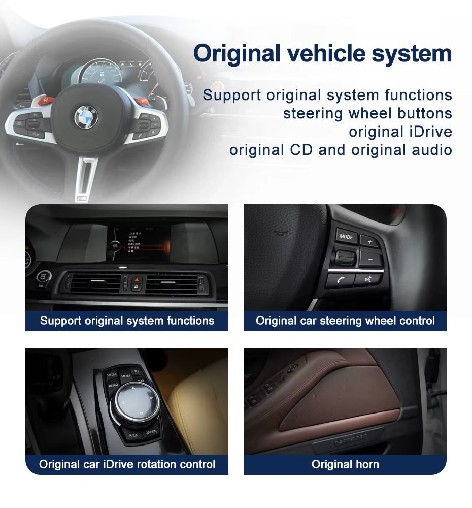 Android 14 10.25 inches For BMW 5 Series F10 F11 2009-2017 GPS Navigation Screen Upgrade ID8 Car Multimedia Center System Touch Screen Head Unit Car Radio GPS