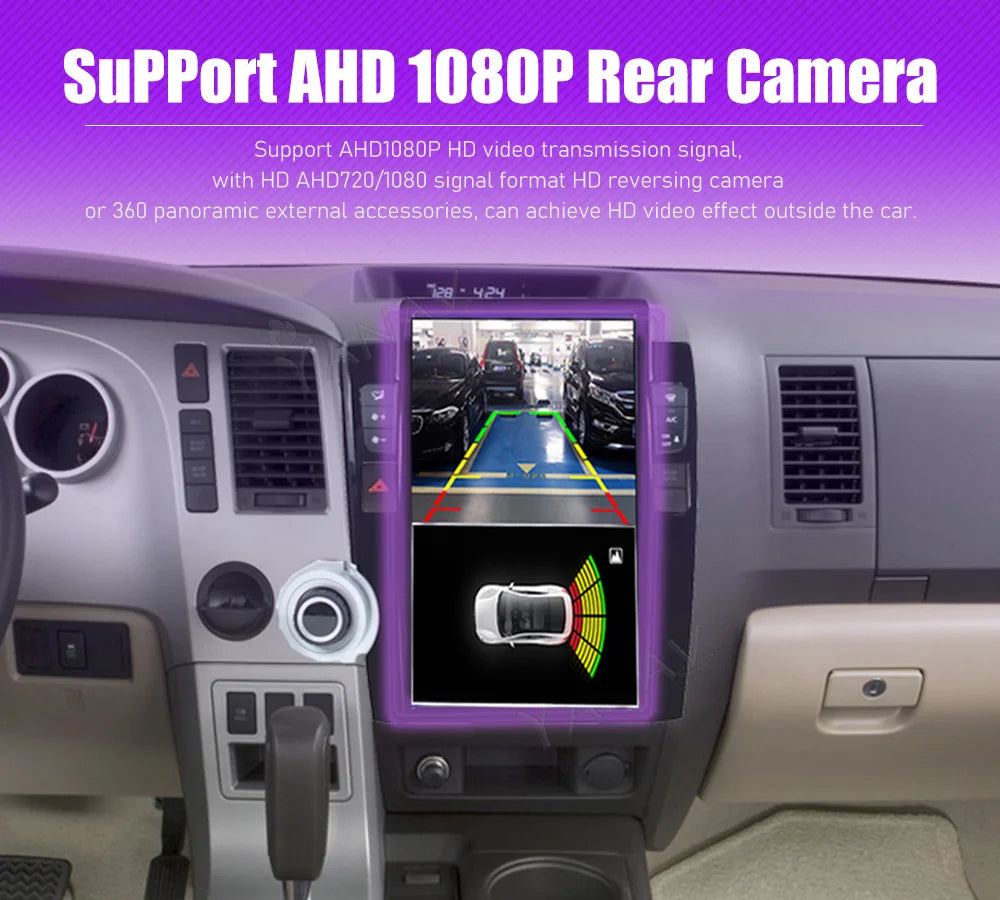 13.6" Qualcomm For Toyota Tundra 2007-2013 Car Radio Stereo Carplay Upgrade Tesla Style Screen Android Auto GPS Navigation Multimedia Player