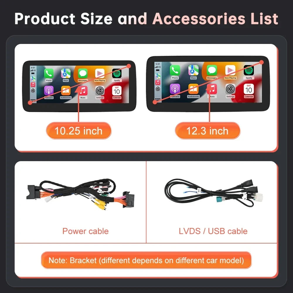 For Mercedes Benz GLE GLS 2016-2018 Linux Car Radio Multimedia Touch Screen Head Unit Wireless Apple CarPlay Android Auto