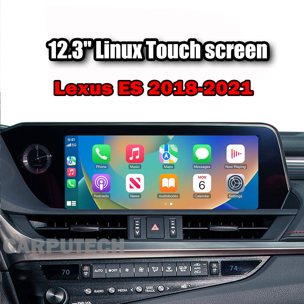 12.3 inch For Lexus ES 2018-2021 Linux Infotainment Navigation System Car Multimedia Touch Screen Head Unit Car Radio GPS