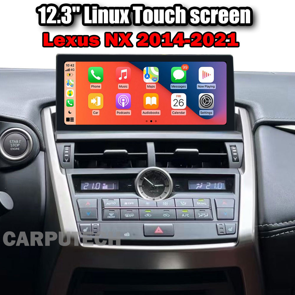 12.3 inch For Lexus NX 2014-2021 Linux Infotainment Navigation System Car Multimedia Touch Screen Head Unit Car Radio GPS
