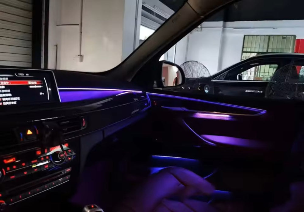 64 Colors Ambient Lighting for BMW X5 X6 F15 F16 2014-2018 Interior Lights LED Door Speaker Cover Accessories