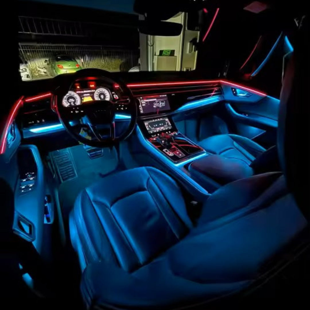 64 Colors Dynamic Ambient Lighting for Audi Q7 2020-2025 MMI Screen Control Interior LED Lighting Upgrade