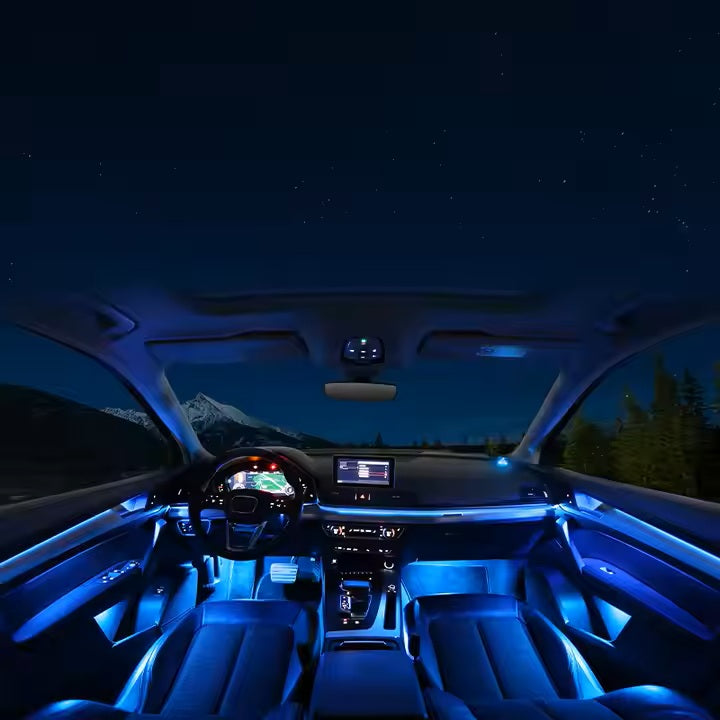 Upgrade 256 Colors Symphony Led Car Interior Ambient Lighting Decoration for Audi Q5 2018-2020 Atmosphere Strip Accessories
