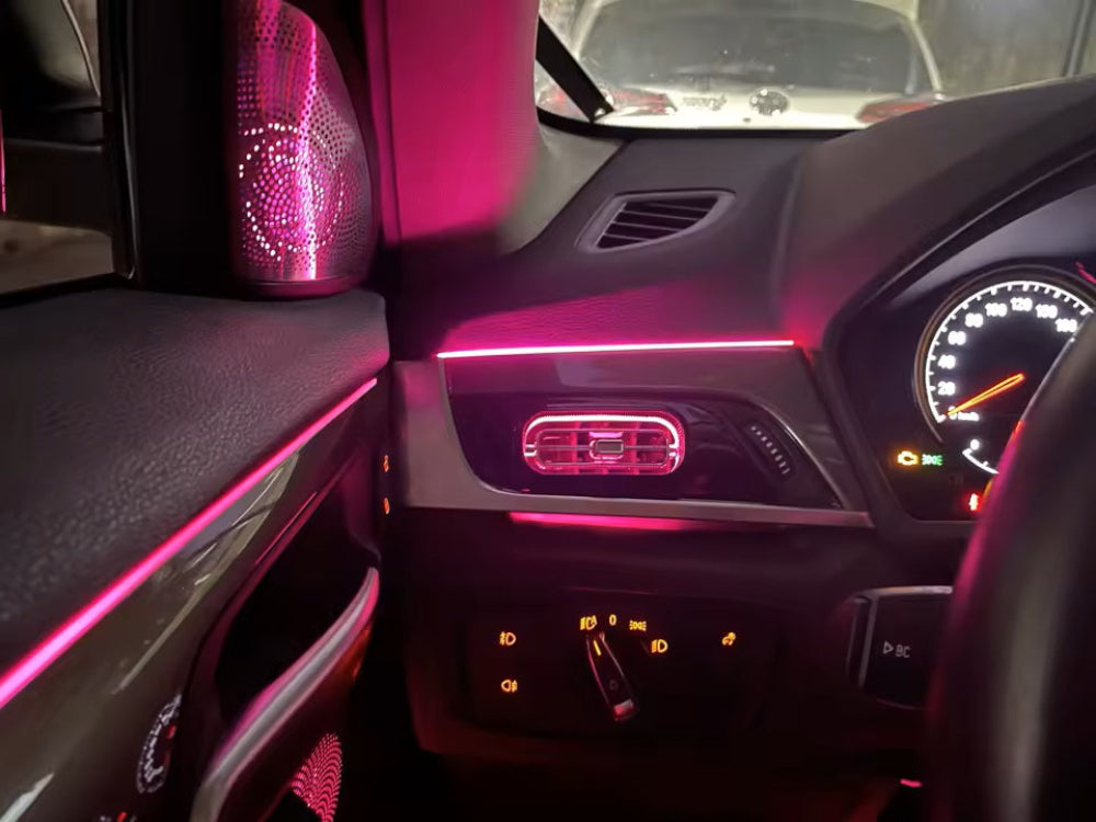 For BMW X1 X2 2016-2022 F48 F49 Dynamic Colorful Ambient Lighting Upgrade Kit for Interior LED Ambient Lighting LED Air Vent