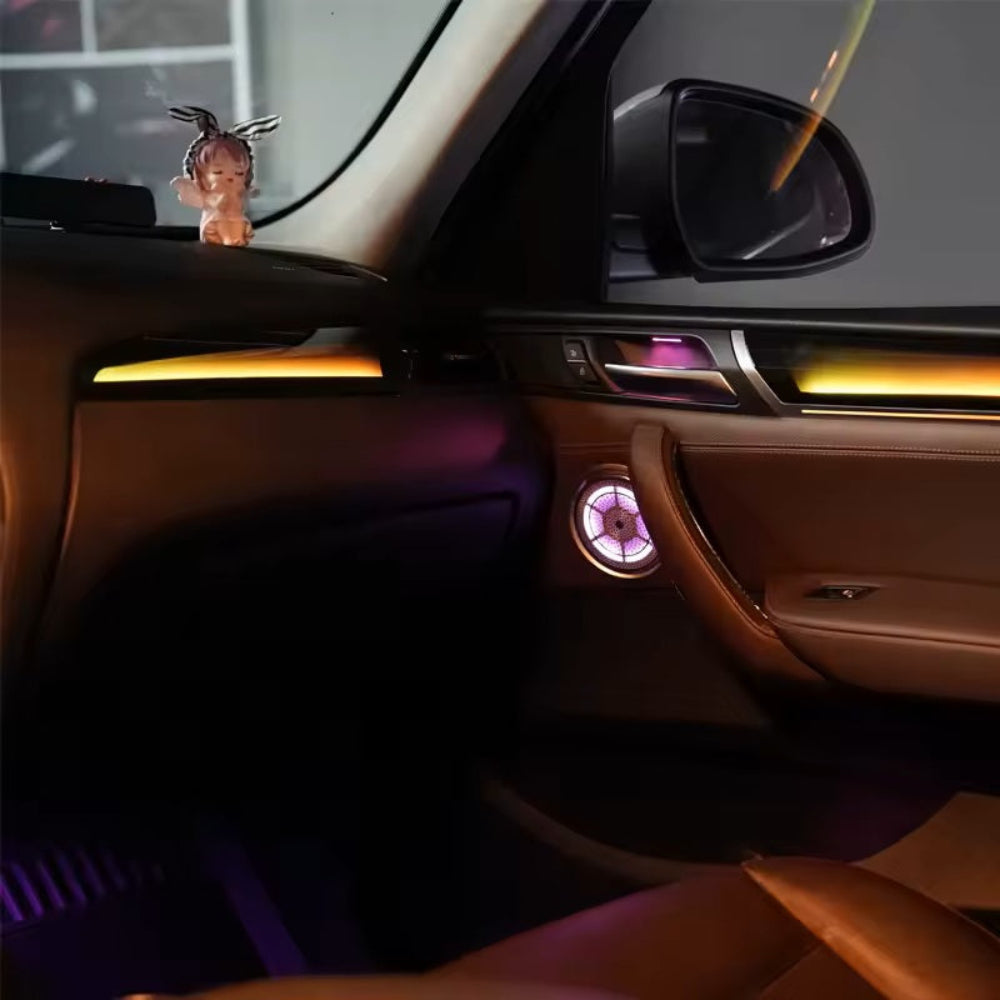 For BMW X3 X4 F25 F26 2012-2017 Upgrade 256 Colors Symphony Car Interior Ambient Lighting Air Vent Strip Accessories
