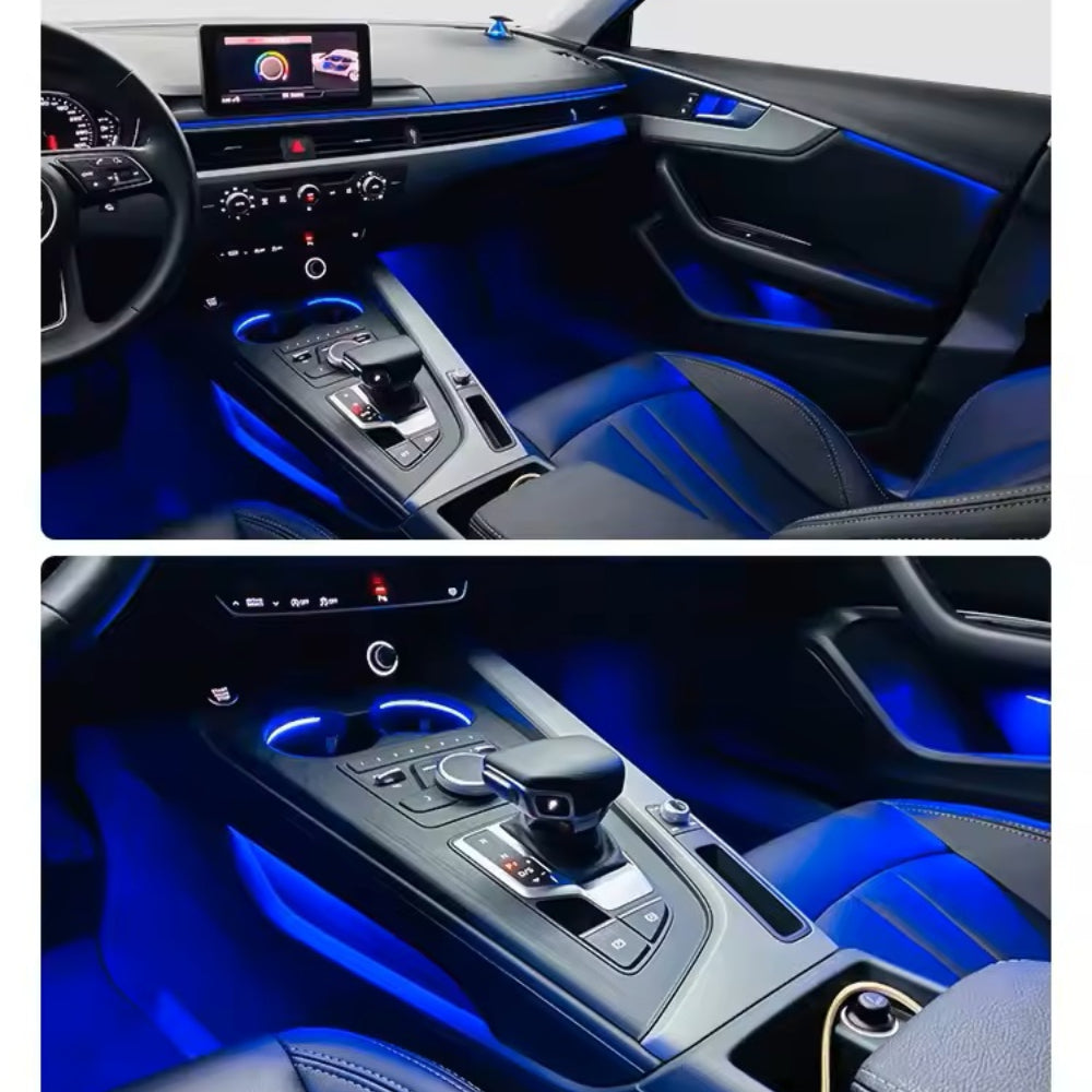Upgrade 256 Colors Symphony Led Car Interior Ambient Lighting Decoration for Audi A8 D4 2010-2017 Atmosphere Strip Accessories