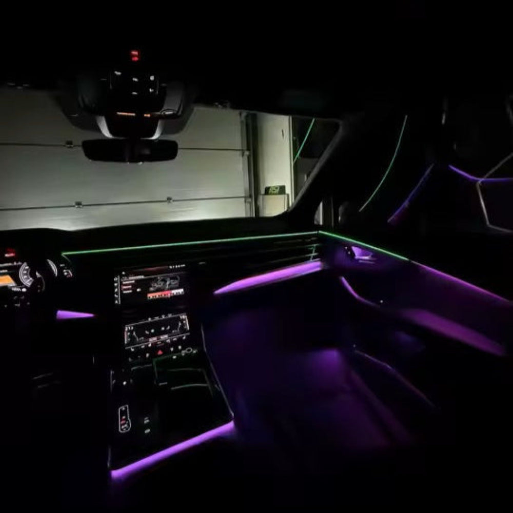 64 Colors Dynamic Ambient Lighting for Audi Q7 2020-2025 MMI Screen Control Interior LED Lighting Upgrade