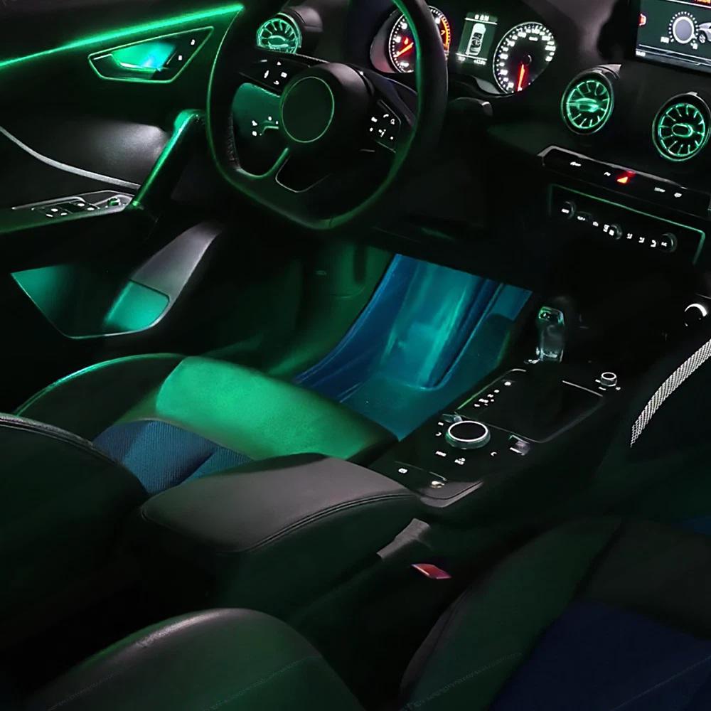 Upgrade 256 Colors Symphony or RGB Led Car Interior Ambient Lighting Decoration for Audi Q2 2019-2024 Atmosphere Strip Accessories