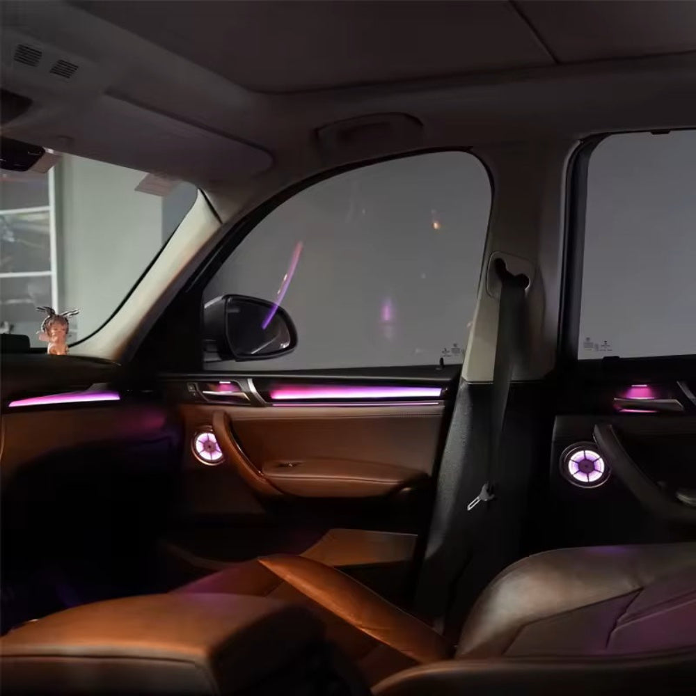 For BMW X3 X4 F25 F26 2012-2017 Upgrade 256 Colors Symphony Car Interior Ambient Lighting Air Vent Strip Accessories