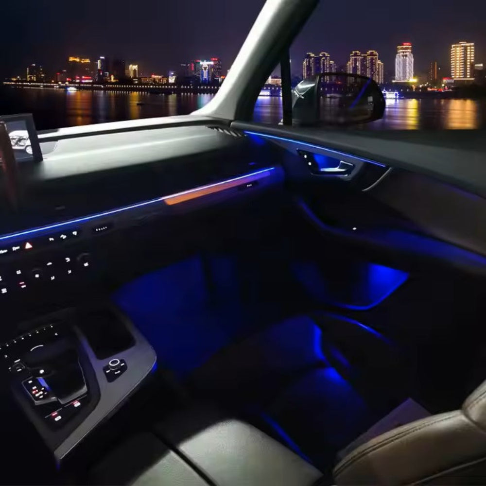64 Colors Dynamic Ambient Lighting for Audi Q7 2020-2025 MMI Screen Control Interior LED Lighting Upgrade