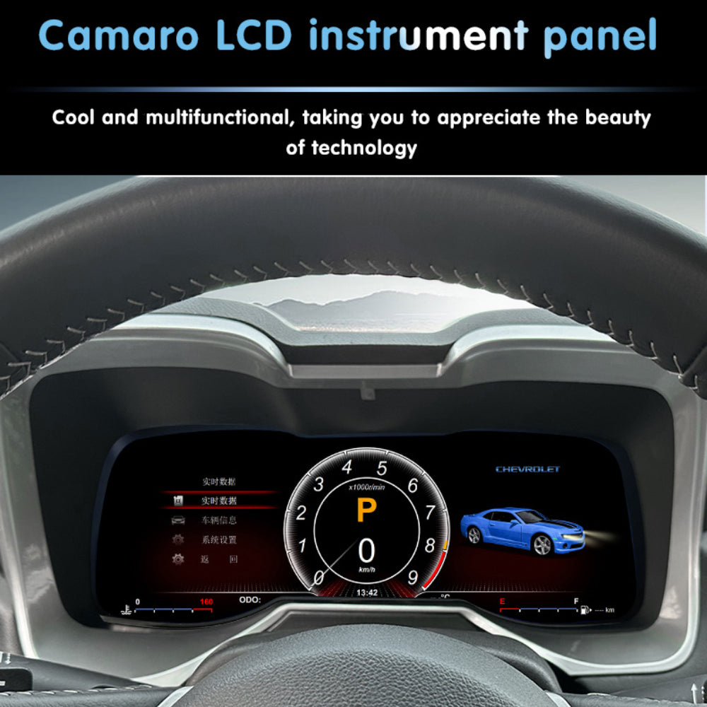 12.3" LCD Digital Dashboard Cluster For Chevrolet Camaro 2010-2015 Car Panel Speedometer Virtual Cockpit