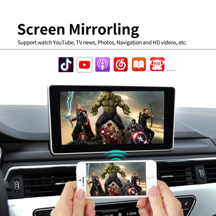 Wireless Carplay Auto Smart Box for Audi A4 S4 RS4 A5 S5 RS5 Q5 SQ5 MMI 3G/3G+ After 2009 CarPlay Android Auto Module