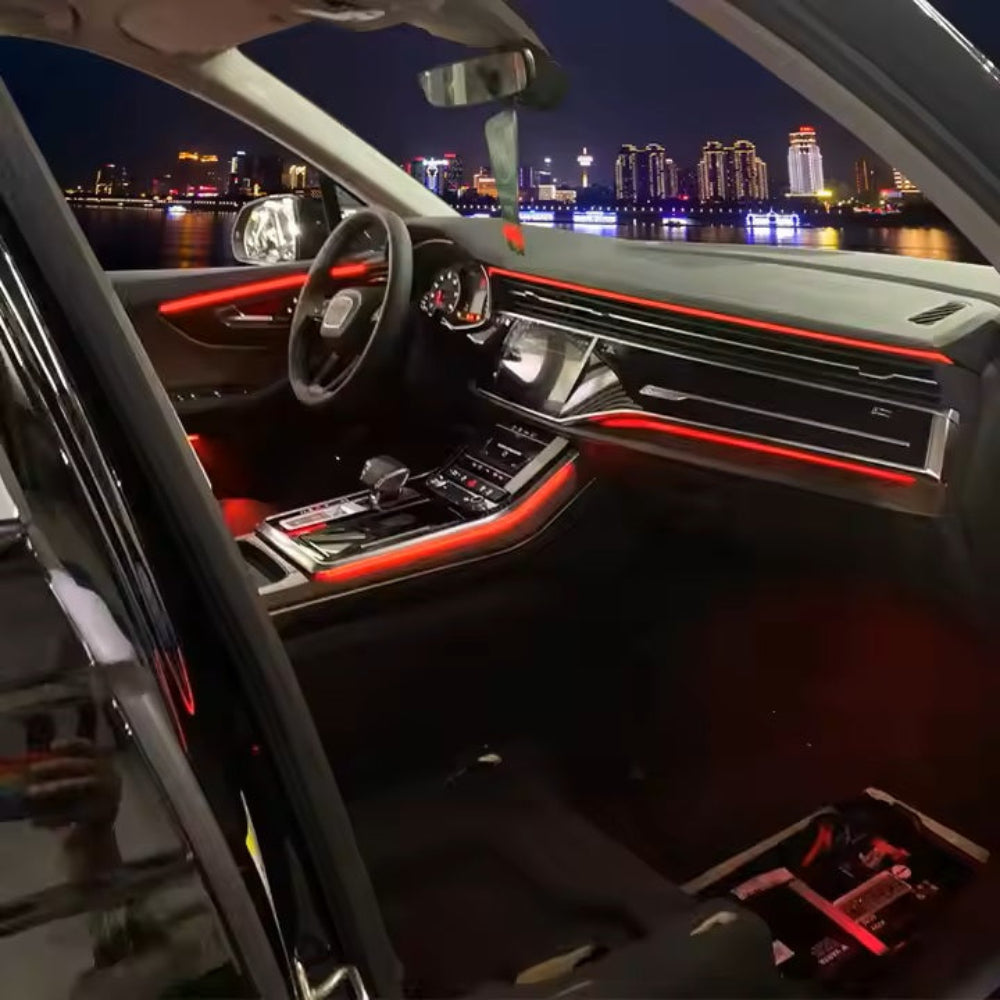 64 Colors Dynamic Ambient Lighting for Audi Q7 2020-2025 MMI Screen Control Interior LED Lighting Upgrade