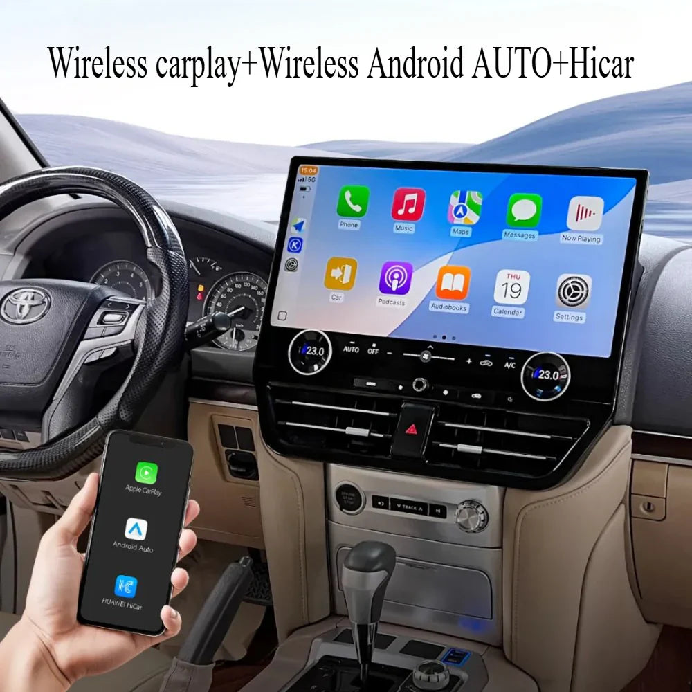19.8" For Toyota Land Cruiser LC200 2008-2015 Android Navigation Screen Car Radio Multimedia Player Qualcomm Octa-core 360° Panoramic All-in-One Unit
