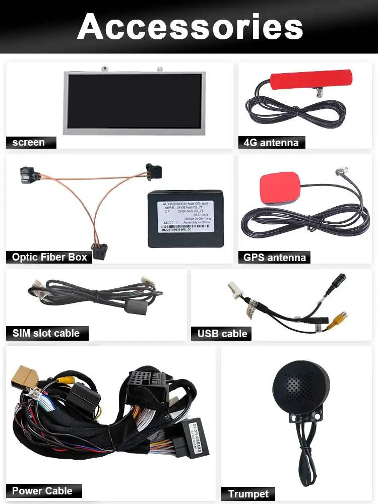For Audi A6 C6 Q7 8 Core Android 12 System Car Radio Tablet WIFI 4G Carplay 8+128GB RAM BT GPS Navi Stereo Multimedia Player