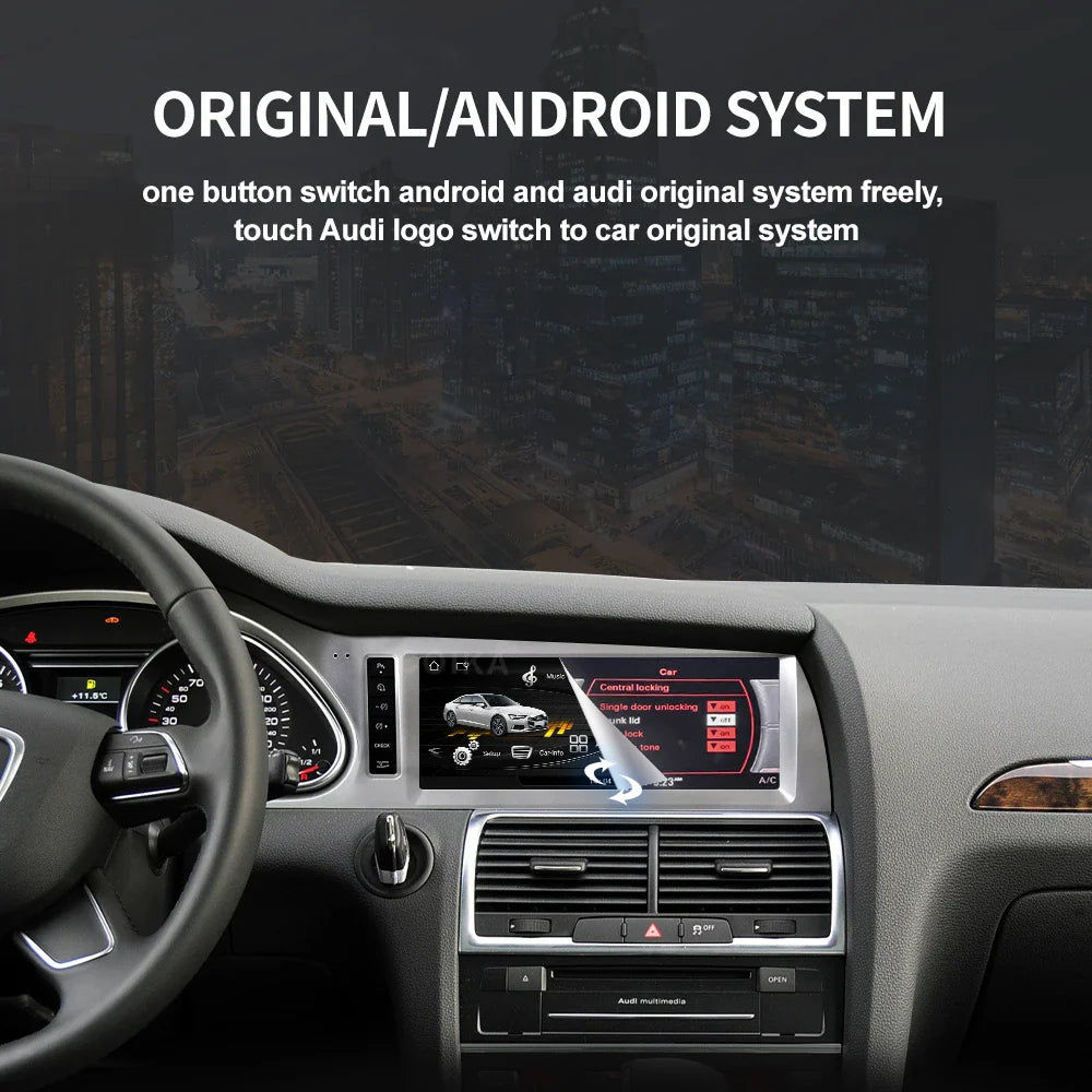 For Audi A6 C6 Q7 8 Core Android 12 System Car Radio Tablet WIFI 4G Carplay 8+128GB RAM BT GPS Navi Stereo Multimedia Player