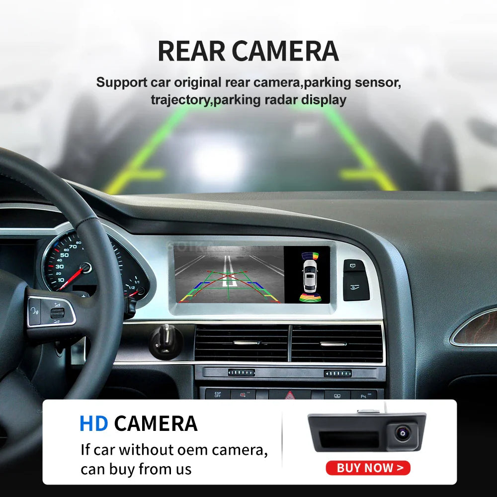 For Audi A6 C6 Q7 8 Core Android 12 System Car Radio Tablet WIFI 4G Carplay 8+128GB RAM BT GPS Navi Stereo Multimedia Player