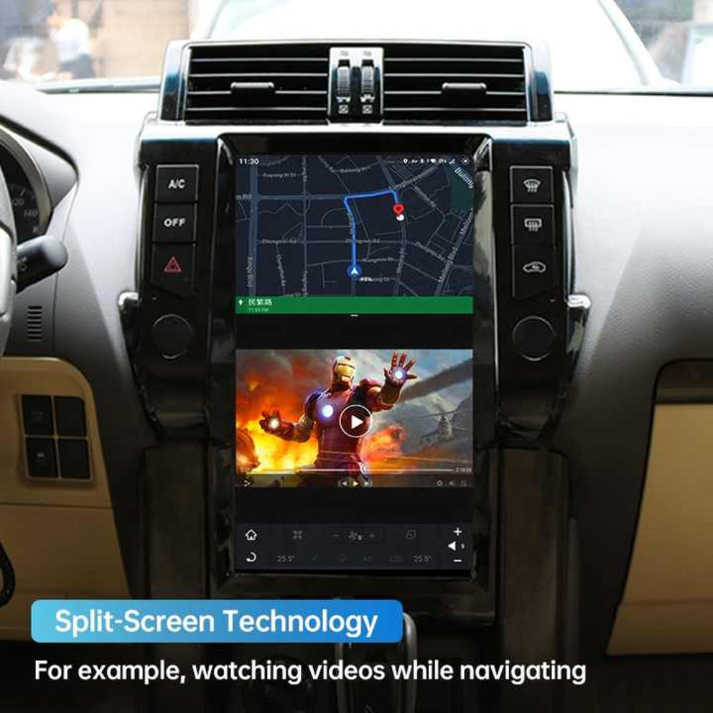 13.6" Qualcomm For Toyota Prado 2010-2018 Car Radio Stereo Carplay Upgrade Tesla Style Screen Android Auto GPS Navigation Multimedia Player