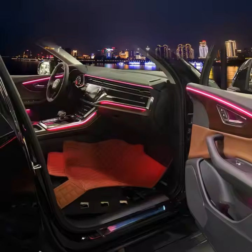 64 Colors Dynamic Ambient Lighting for Audi Q7 2020-2025 MMI Screen Control Interior LED Lighting Upgrade