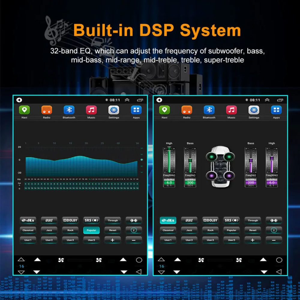 10.4" For Ford Mondeo 2011-2013 Car Radio Headunit Stereo Carplay Upgrade Tesla Style Screen Android Auto GPS Navigation Multimedia Player