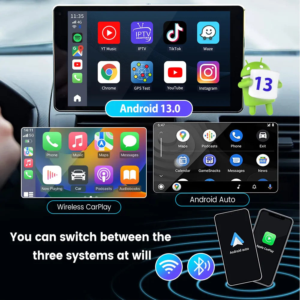 CarlinKit CarPlay Ai Box Android 13 Plus QCM6125 8-core Wireless Android Auto&Apple CarPlay Netflix TV Box For OEM Wired CarPlay