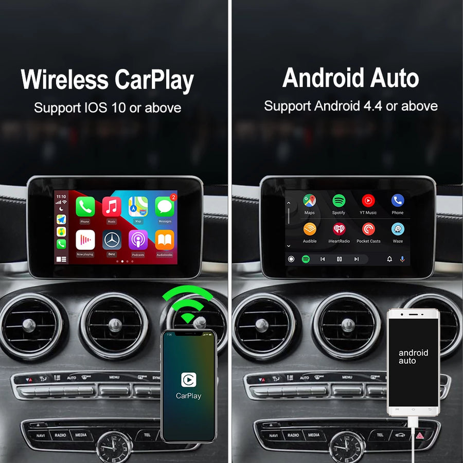 Wireless Carplay Auto Smart Box For Mercedes Benz NTG 4.5 4.7 2010-2014 CarPlay Android Auto AirPlay Mirrorlink Music Map