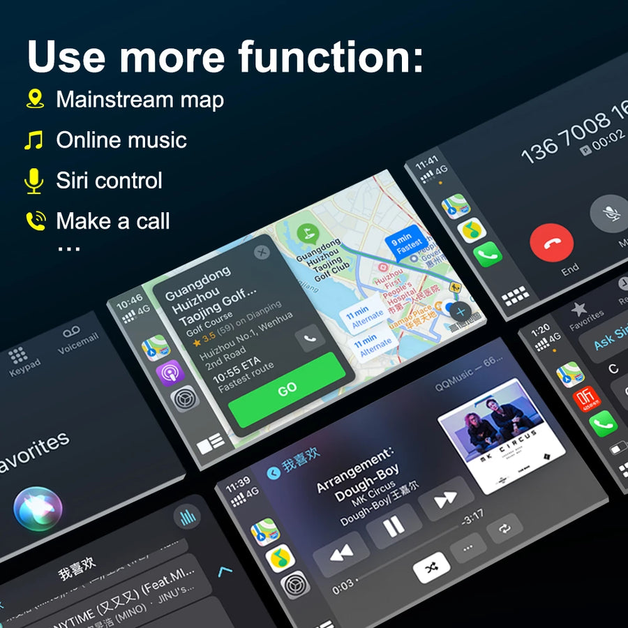 Wireless Carplay Auto Smart Box For Mercedes Benz NTG 4.5 4.7 2010-2014 CarPlay Android Auto AirPlay Mirrorlink Music Map