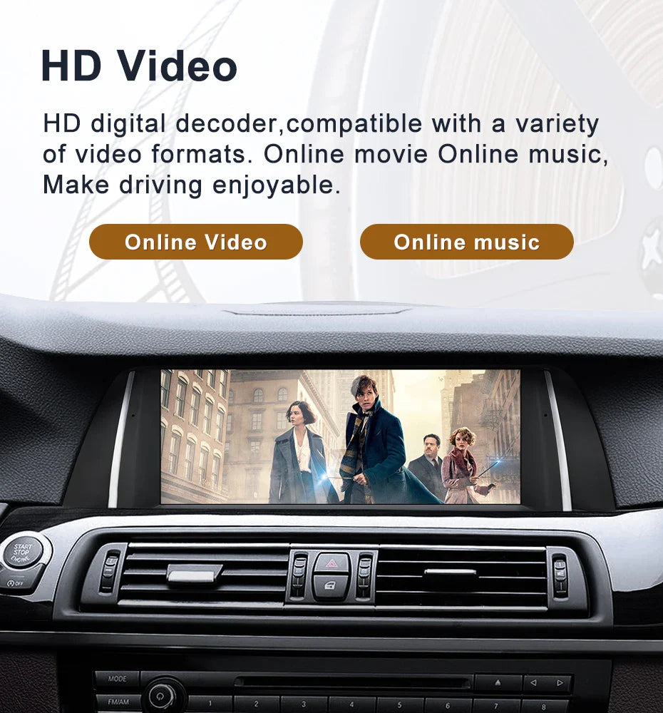 For BMW F10 F11 MTK8581 10.25 inch  DSP CarPlay AUTO 4G Android 11 Car GPS Stereo Multimedia Head Unit Radio Bluetooth CIC NBT