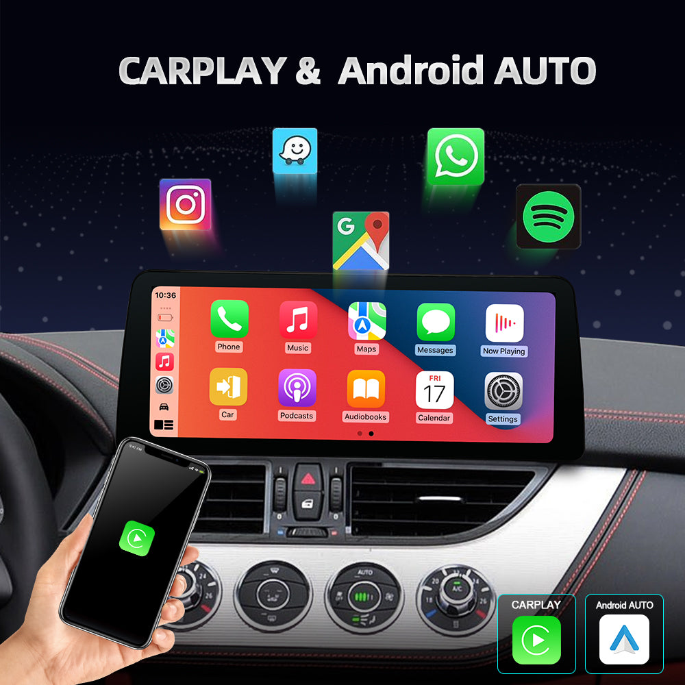 10.25"/12.3" Touch Screen Apple CarPlay Android Auto Upgrade for BMW Z4 E89 2009–2019 – Wireless, Plug-and-Play