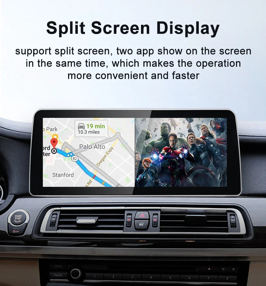 For BMW 7Series F01 F02 Snapdragon665 12.3 inch Wireless CarPlay AUTO Android12 Car Stereo Multimedia Head Unit Radio Bluetooth