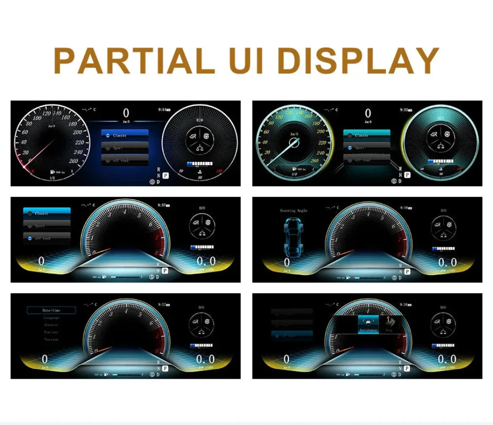 For Benz C Class W204 NTG 4.5 4.0 2011-2014 12.3" LCD Digital Dashboard Cluster Car Panel Speedometer Virtual Cockpit
