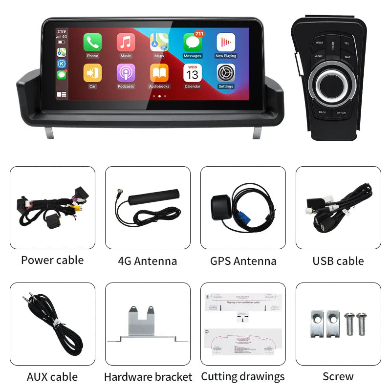 For BMW 3Series E90 E91 E92 Snapdragon665 10.25inch Touch Screen Wireless Carplay Android 13 Stereo Multimedia Head Unit Radio AUTO Bluetooth