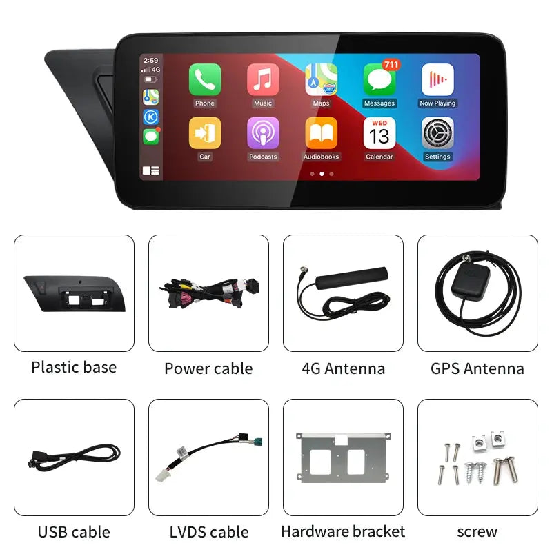 10.25"/12.3" Linux Car Multimedia Touch Screen for Audi Q5 (2009–2016)