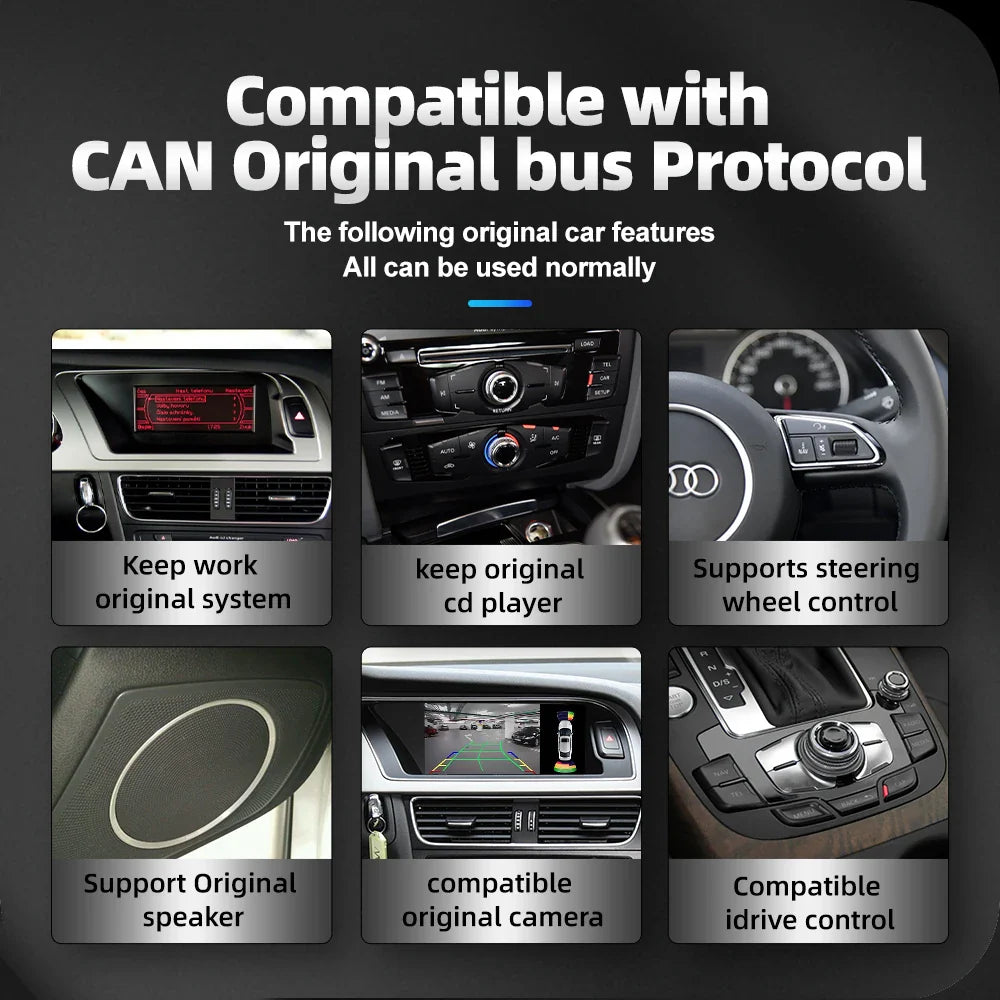 10.25"/12.3" Linux Car Multimedia Touch Screen for Audi Q5 (2009–2016)