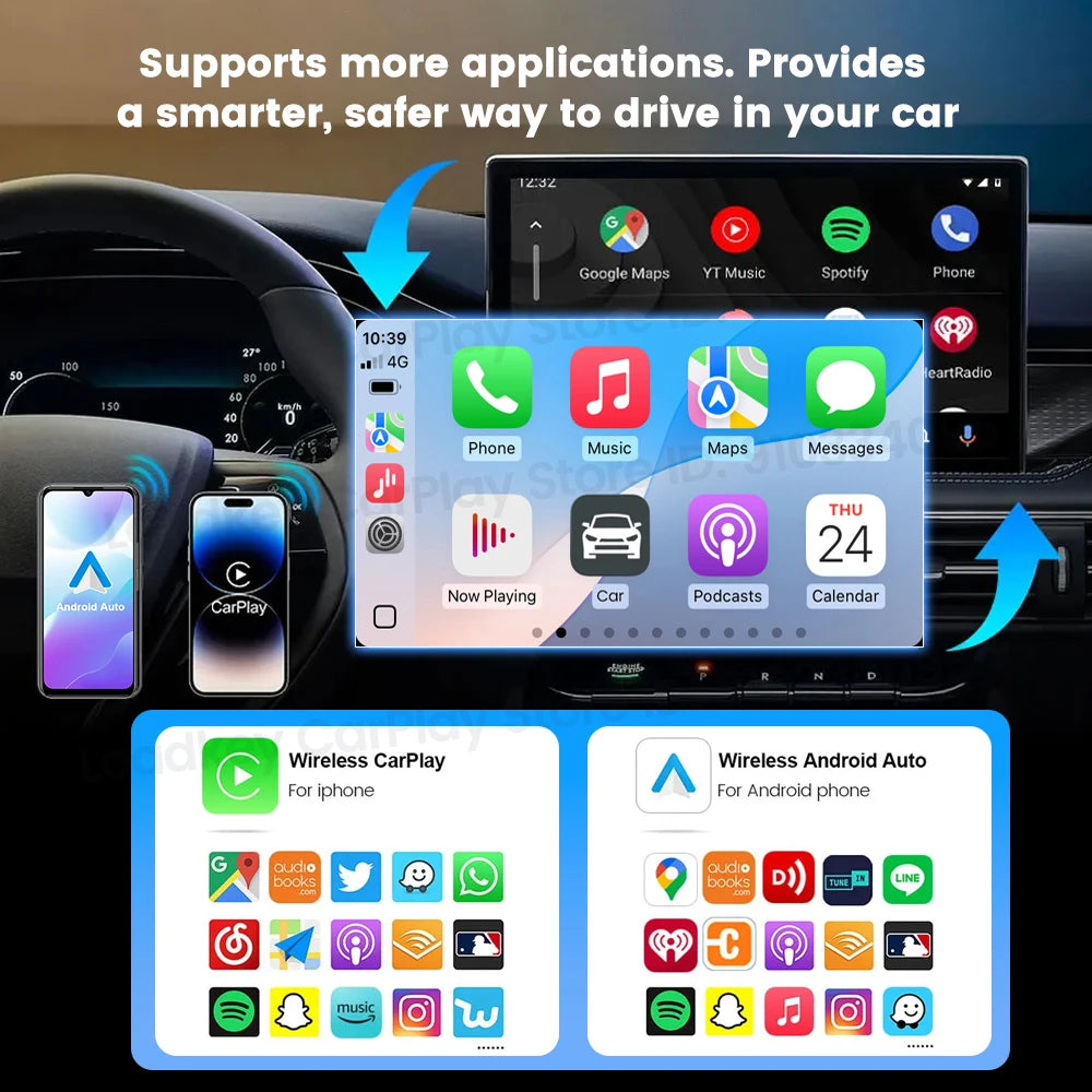 Carlinkit Mini SE Pro | Wireless CarPlay & Android Auto Adapter | USB Dongle with WiFi & Bluetooth | Plug & Play OTA Upgrade