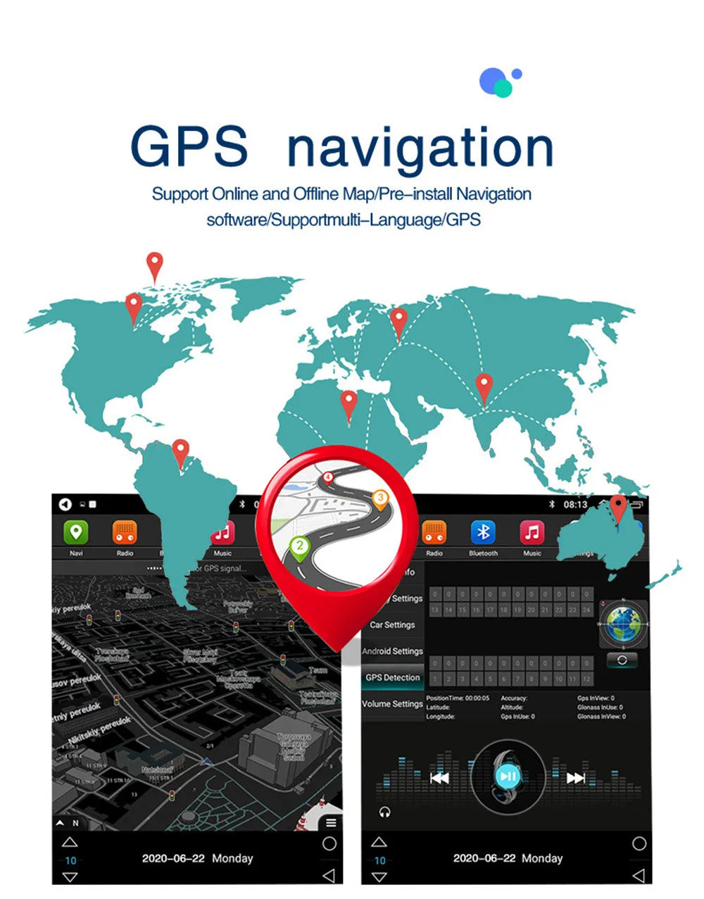 10.5" Qualcomm For Maserati GT GranTurismo 2007-2017 Car Radio Stereo Carplay Upgrade Tesla Style Screen Android Auto GPS Navigation Multimedia Player