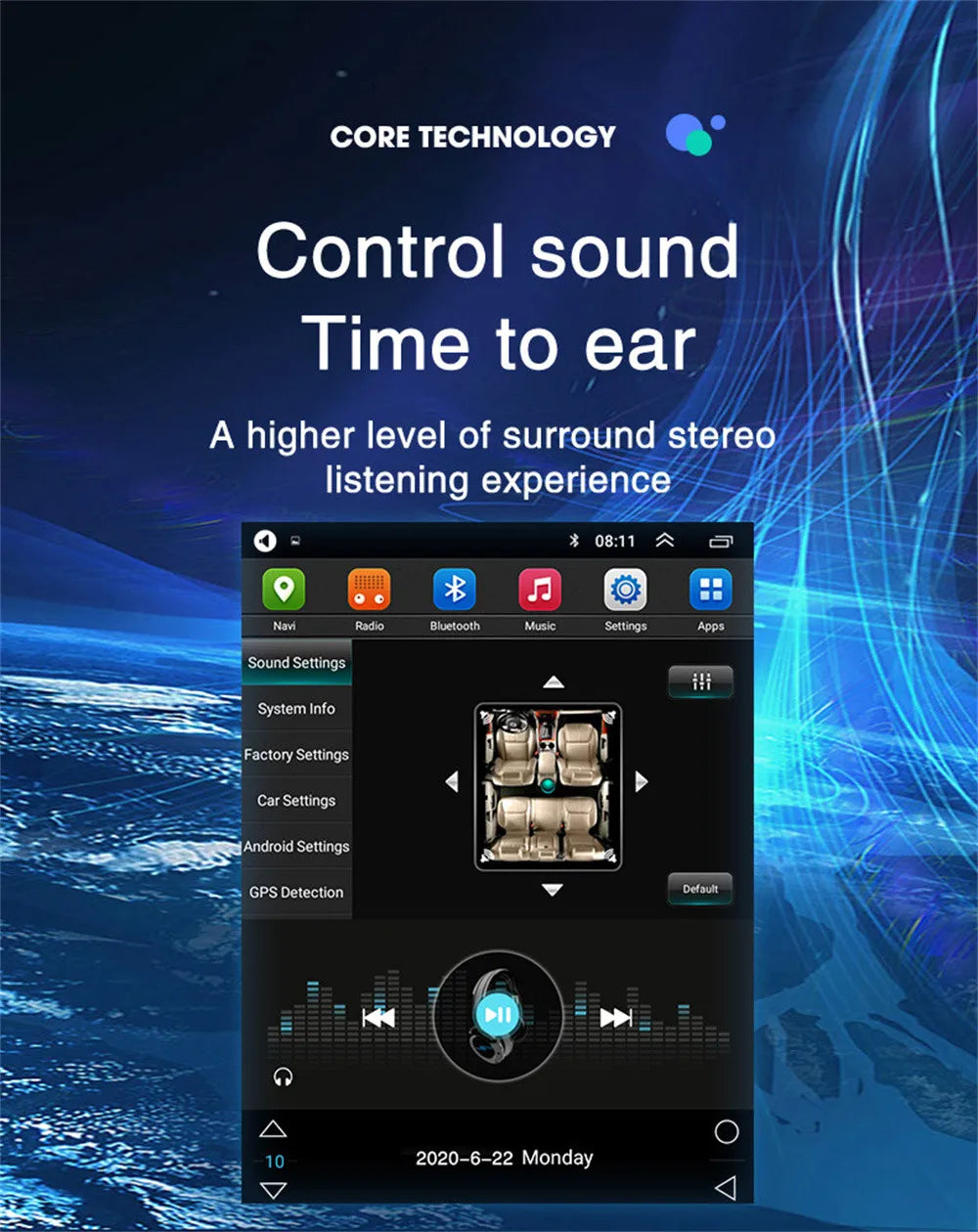 10.5" Qualcomm For Maserati GT GranTurismo 2007-2017 Car Radio Stereo Carplay Upgrade Tesla Style Screen Android Auto GPS Navigation Multimedia Player