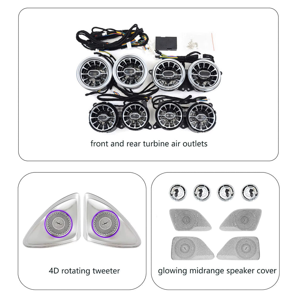 Full Set 64 Colors Ambient Light Kit for Mercedes Benz S-Class W222 2014-2020