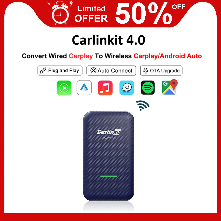 Carlinkit 4.0 Wireless CarPlay & Android Auto Adapter, Plug & Play on OnBuy