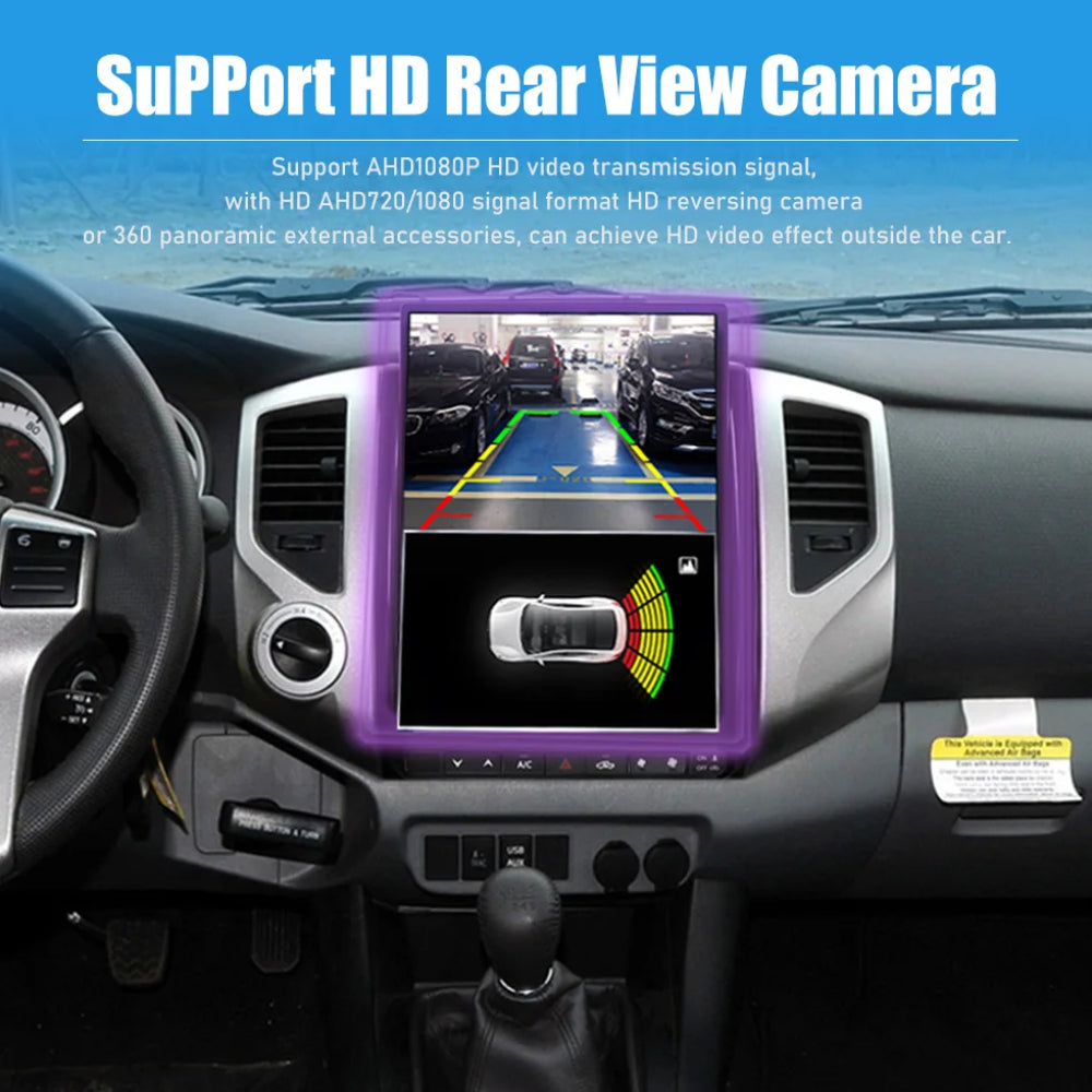 13.8" Qualcomm For Toyota Tacoma 2005-2015 Car Radio Stereo Carplay Upgrade Tesla Style Screen Android Auto GPS Navigation Multimedia Player