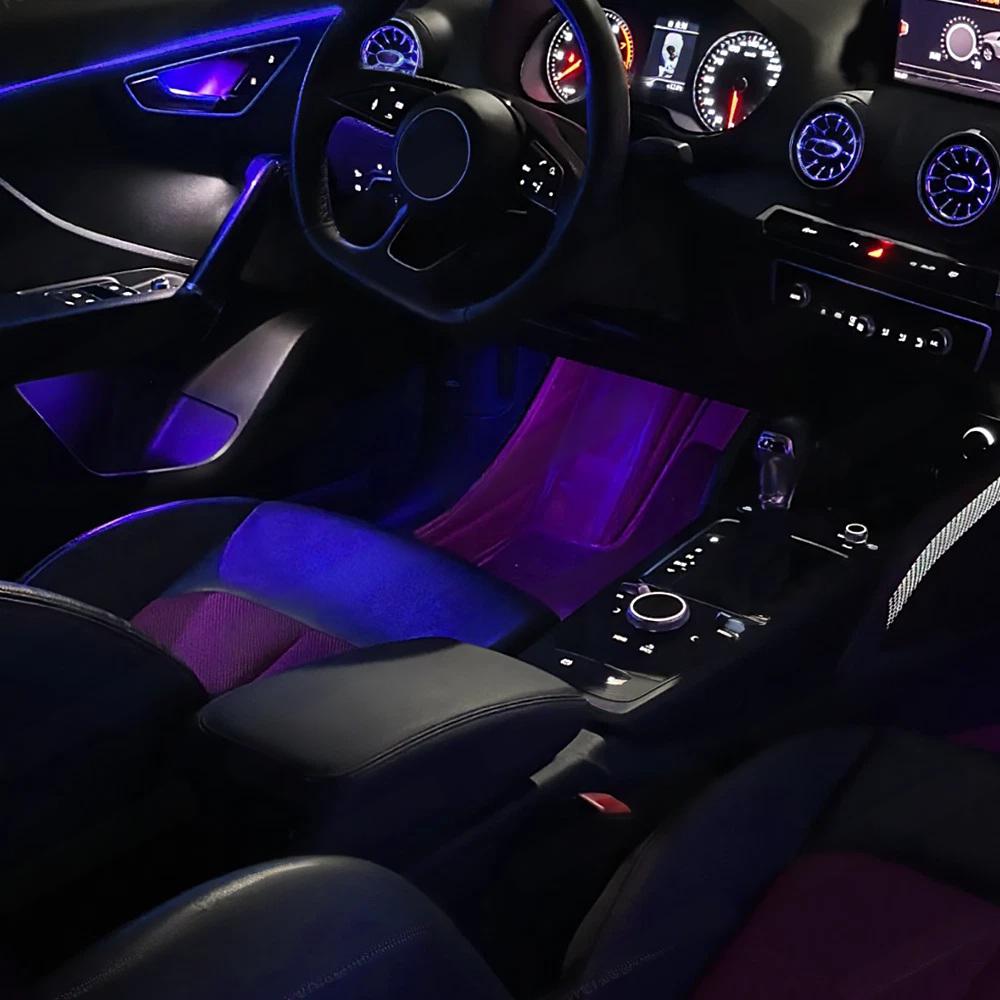 Upgrade 256 Colors Symphony or RGB Led Car Interior Ambient Lighting Decoration for Audi Q2 2019-2024 Atmosphere Strip Accessories
