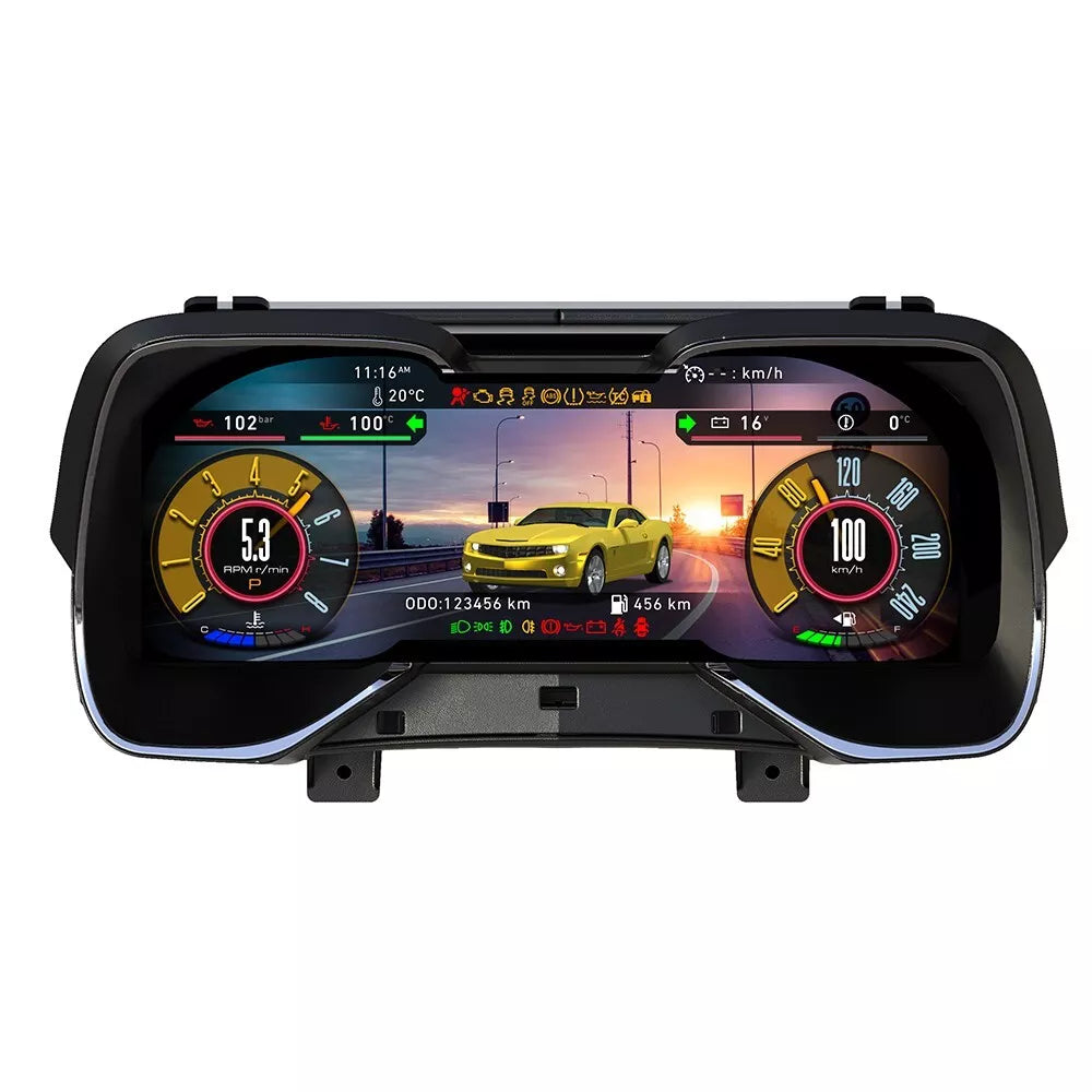 12.3" LCD Digital Dashboard Cluster For Chevrolet Camaro 2010-2015 Car Panel Speedometer Virtual Cockpit