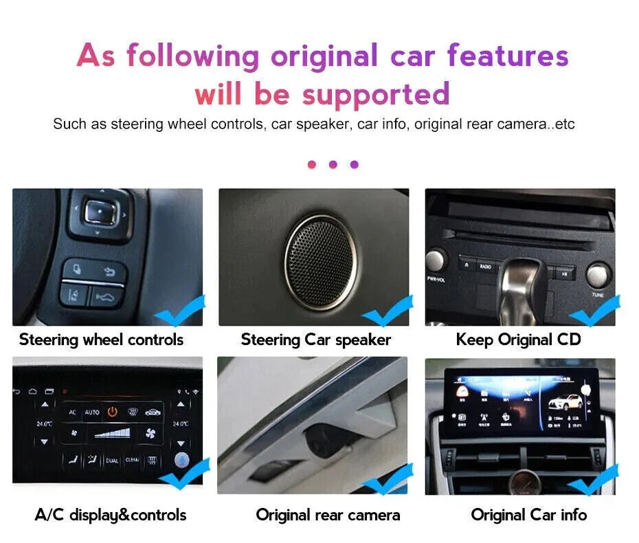 Lexus IS / RC (2013–2019) 10.25-Inch Linux Touch Screen with Wireless CarPlay & Android Auto