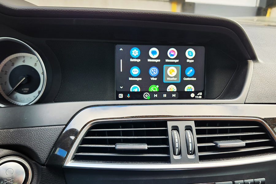 Wireless Carplay Android Auto for Mercedes Benz C Class W204 2007-2017 with Mirror Link AirPlay Car Play Functions