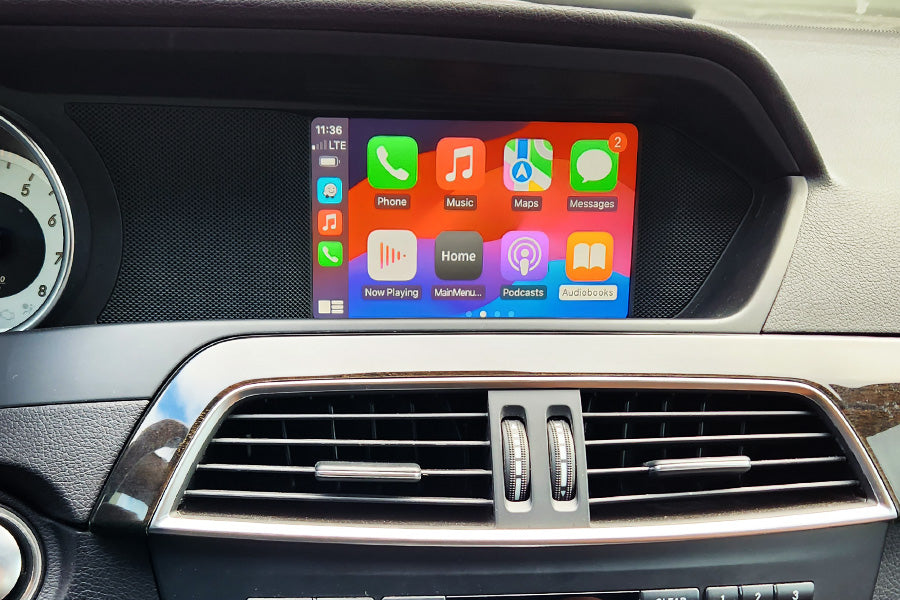 Wireless Carplay Android Auto for Mercedes Benz C Class W204 2007-2017 with Mirror Link AirPlay Car Play Functions