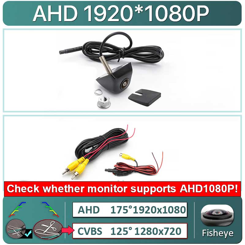 AHD 1920x1080P Car Camera 170 Degree Fish Eye Lens Starlight Night Vision HD Vehicle Rear View Camera backup Camera