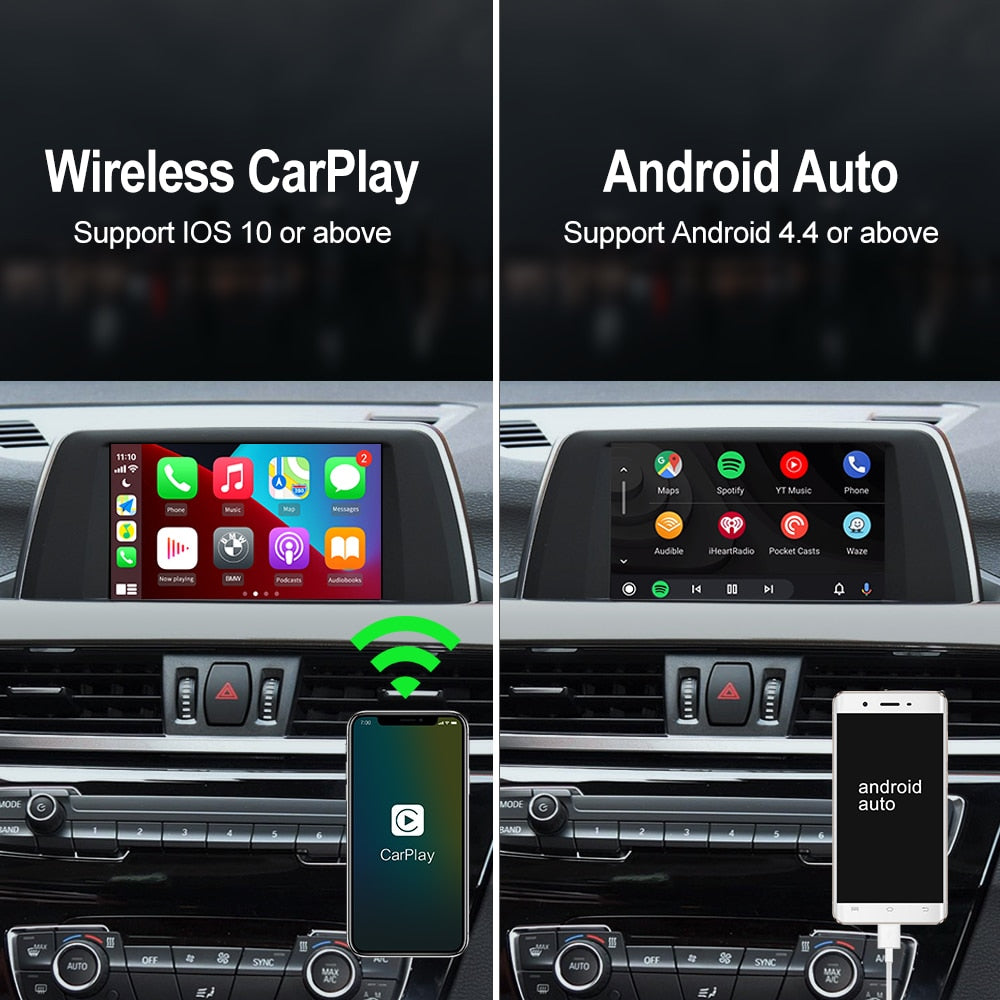 CarlinKit Decoder Wireless Carplay&Android Auto Module Box Play Video For BMW All Series X1-X6 MINI Cooper NBT CIC EVO System